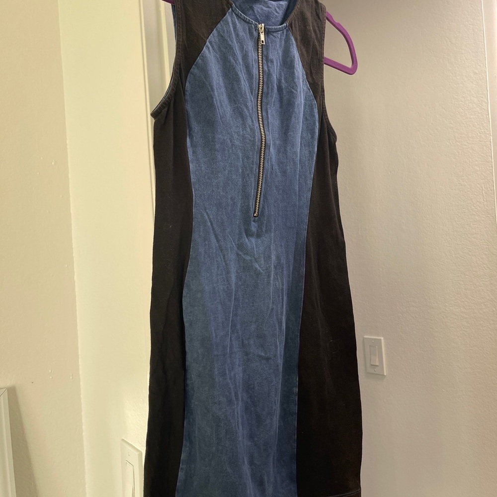 H&M Blue and Black Mini Dress